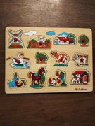 Układanka drewniana zwierzęta wieś 