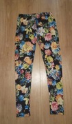 Leginsy getry w kwiaty 152 cm / 12 lat