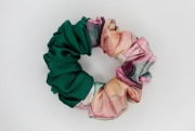 gumka do włosów scrunchie MIDI satynowa frotka zielona kolorowa pastelowa