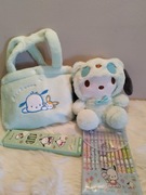 Box prezent piesek Pochacco, torebka , długopisy, ołówki -zestaw.