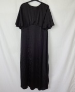 czarna satynowa sukienka rozmiar 40