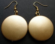 KOLCZYKI długie monety srebrne + bigle w kolorze złota, handmade