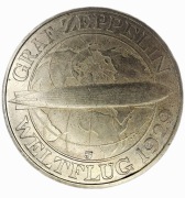 Republika Weimarska - 3 Marki - Graf Zeppelin - 1930 J - Piękna! 
