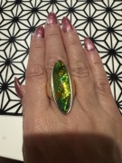 Pierścionek z podłużnym kamieniem Syrenka Rozm 19 