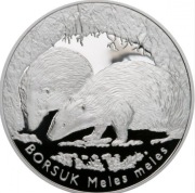 Srebrna moneta Borsuk 2011 - 0,84 oz uncji Ag 999. Czytaj opis