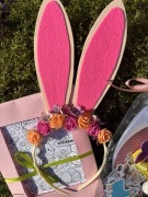 Zestaw kreatywny dla dzieci, kolorowanka, opaska z uszami rękodzieło 