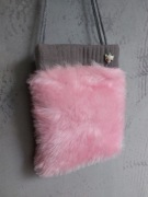 Różowa torebka dziewczęca, saszetka z liskiem