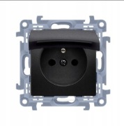 Gniazdo łazienkowe Simon 10 czarne