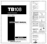 Takeuchi TB108 Excavator Operators Manual  Instrukcja obsługi DTR