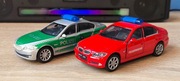 BMW 535i Polizei/BMW 330i Straż - Welly 1/43