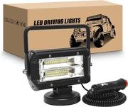 Reflektor roboczy LED 13cm z podstawą magnetyczną 72W 12V 24V 6000K