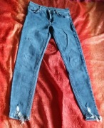 Never Denim obcisłe rurki S niebieskie