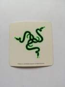 Oryginalna naklejka Razer. Trzy, połączone ze sobą zielone węże. Nowa.