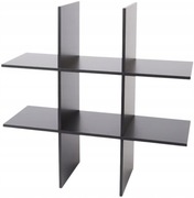 Półka Ścienna na Dekoracje Wisząca Regał Wiszący do Salonu 55x55 cm CZARNA