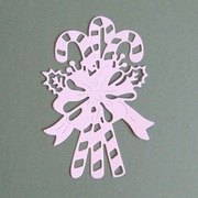 Scrapki Papierowe - Boże Narodzenie Stroik Laski z kokardą.