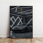 LAMBORGHINI HURACAN 50x70 CM Bez Ramy, Motoryzacja, Samochody