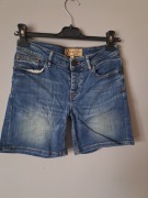 Jeansowe krótkie spodenki 36/S fat face niebieskie 