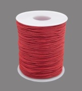 Sznurek bawełniany woskowany 1mm jasno czerwony