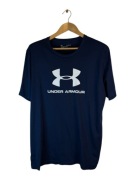 Koszulka under armour granatowa z dużym logiem XL