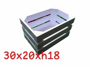 Skrzynka drewniana biała 30x20x18 cm