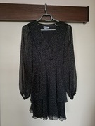 Sukienka w kropki, XS Reserved, casual, czarna, tunika