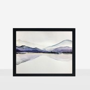  Autorska akwarela pejzaż 40x30 cm, PEJZAŻ PURPLE