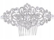 Ever Faith Austriacki kryształ Art Deco biżuteria ozdoba do włosów grzebień