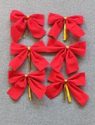Czerwone kokardki ozdobne 6szt