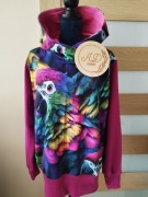 Bluza z kapturem unikat Damska Kolorowa wiosenna L 40 