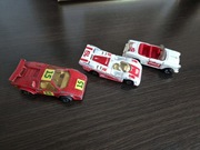 Trzy samochodziki retro matchbox mc toy