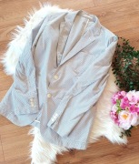 srebrny jasnoniebieski biały żakiet szara marynarka damska XXXL elegancka