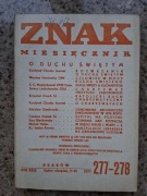 Znak miesięcznik nr 277-278 (7-8/1977) O Duchu Świętym; Medycyna