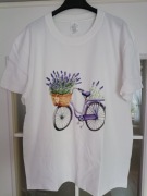 T-shirt damski rower z lawendą 
