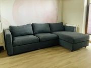 Sofa vimle z szezlagiem i funkcją spania