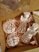 Bombki na szydełku 2 szt. i 2 aniołki  Szydełkowe 