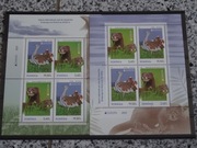 Rumunia 2021 - EUROPA CEPT, zagrożone gatunki, Mi blok 864 I i II