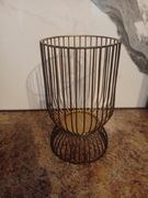 Świecznik , lampion metalowy czarno złoty 