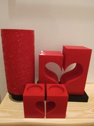 Walentynkowy zestaw dekoracyjny – 2 lampki + świecznik | Idealny na prezent