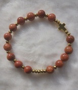 RÓŻANIEC bransoletka dziesiątka piasek pustyni hematyt