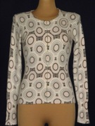 # Śliczny zdobiony 31% wełna 57% angora - WHITLES - 34 - 36 #