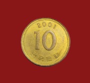 Moneta 10 wonów 2001, Korea Południowa