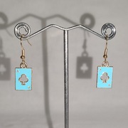 K157 Kolczyki wiszące Karty do gry AS Handmade