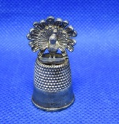 Naparstek Kolekcjonerski Metalowy - Paw 