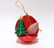 BOMBKA 3D RED-SILK OZDOBY ŚWIĄTECZNE DEKORACJA CHOINKOWA 1szt 