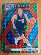 Karta Dirk Nowitzki Panini 24-25 Mosaic  Red&Green Prizm Dallas NBA Greats