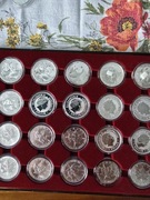 Srebrne 14 szt. 1 oz.- Kanada + Australia+ USA-  z lat 1999- 2010