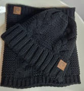 ZESTAW CZAPKA + KOMIN PIERRE CARDIN CZARNY