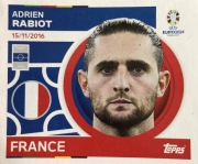 NAKLEJKI UEFA EURO 2024 - FRA 15 Adrien Rabiot