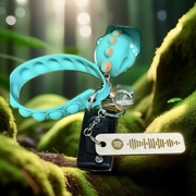 Drewniane breloki z grawerem Spotify / personalizowane – 2 szt.