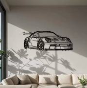 Metalowa grafika ścienna Supercar 40x16 cm dekoracja Porsche 911 gt3 rs